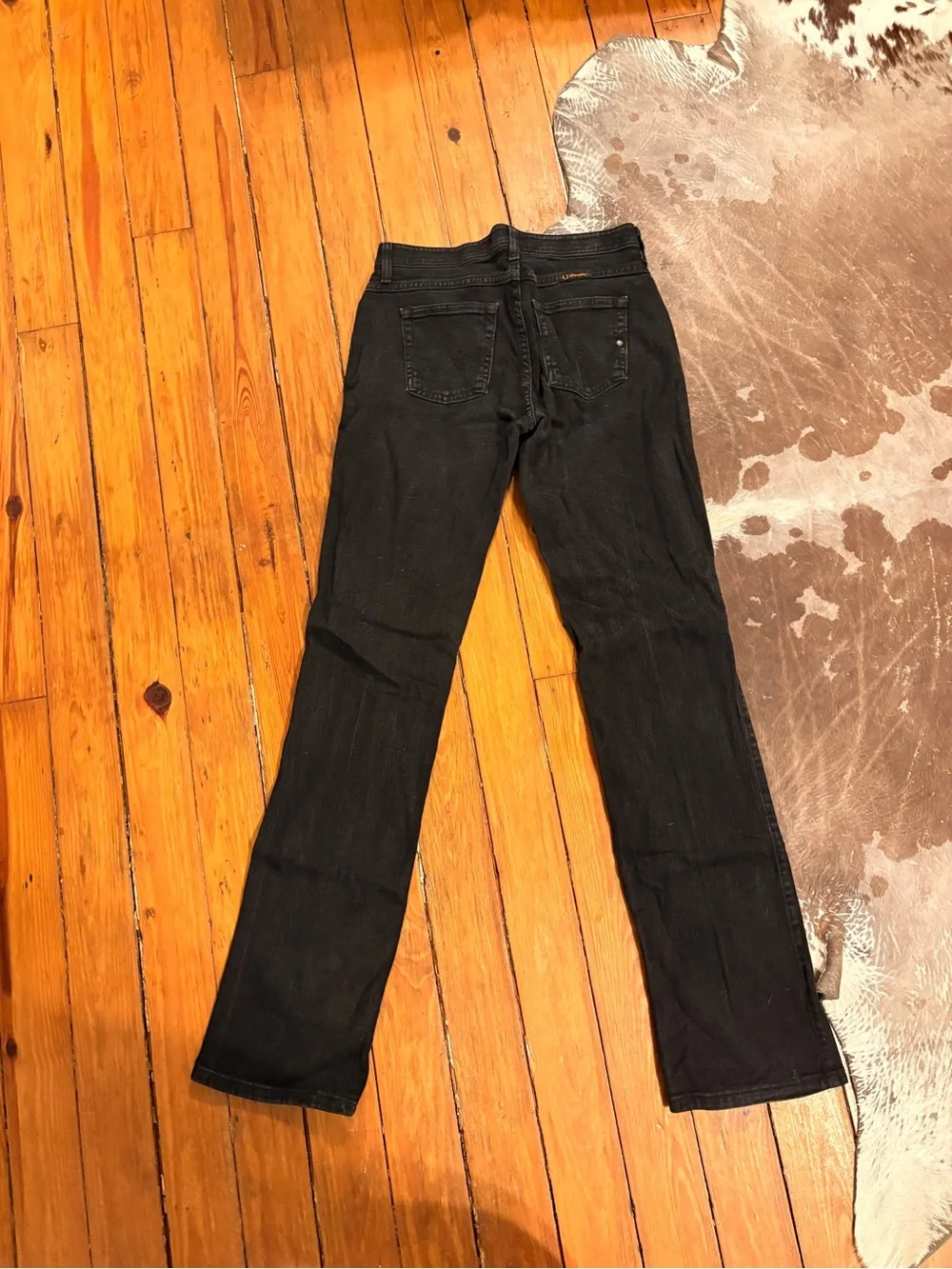 Women's Wrangler Black Straight-Leg Jeans